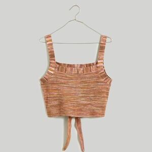 Madewell Space-Dyed Tie-Back Crop Sweater Tank